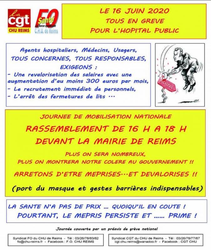 Tract grève du 16 juin