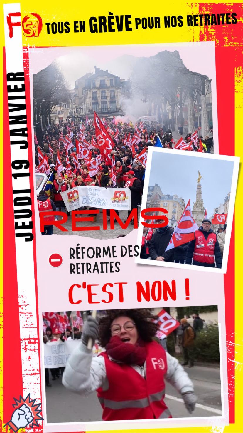 REIMS - Manif du 19 janvier 2023