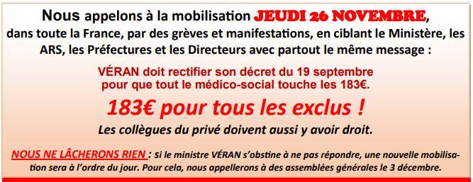 Mobilisation fph du 26 novembre