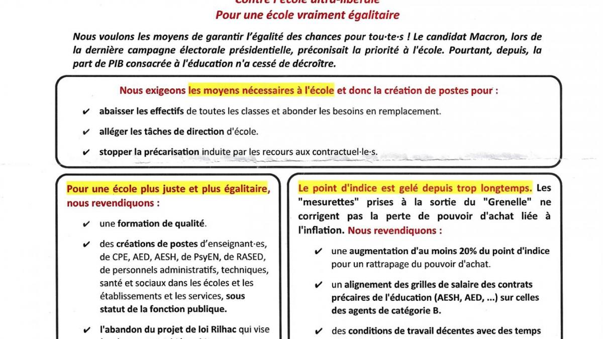 grève du 23 septembre 2021