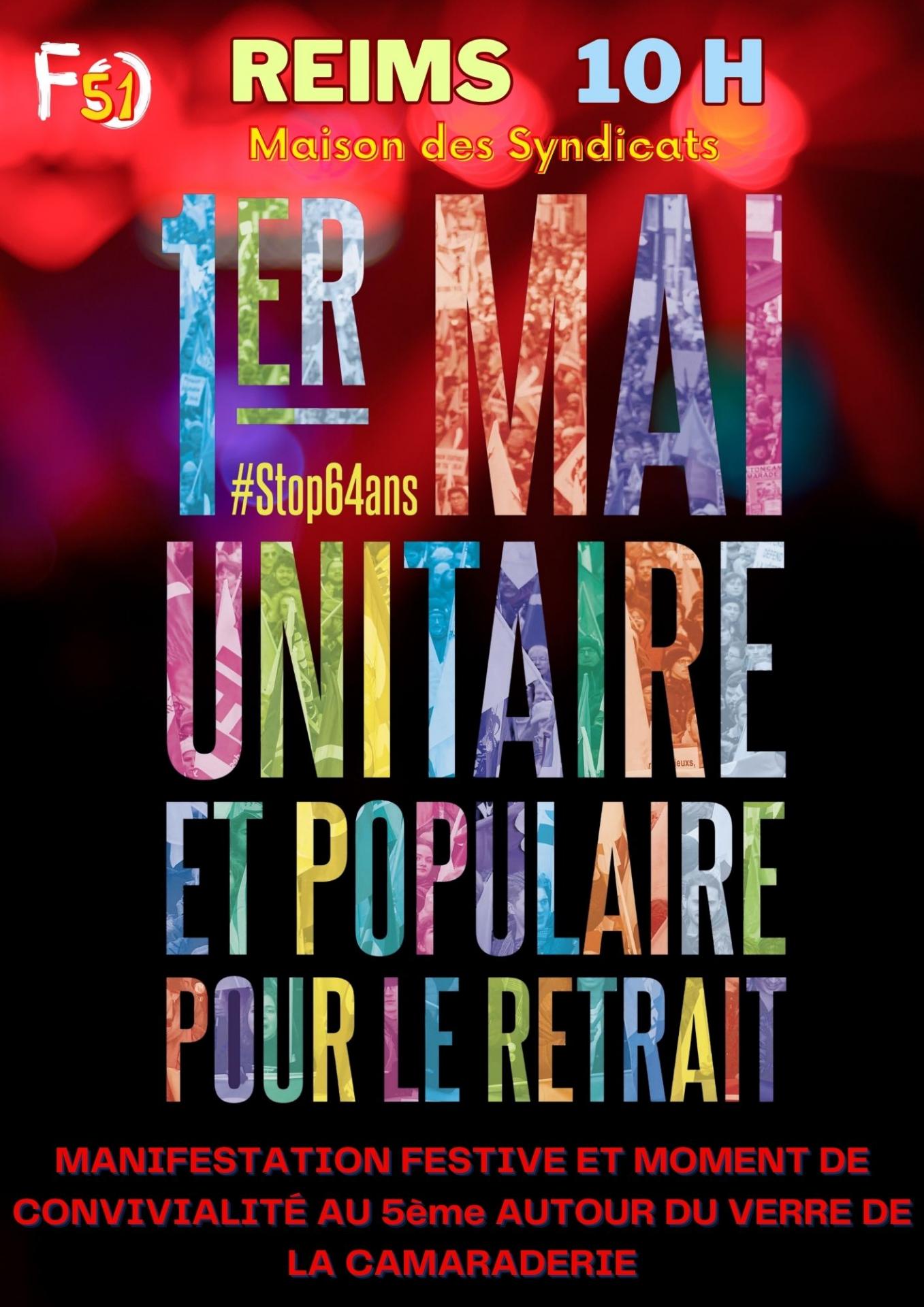 1er mai unitaire affiche udfo51