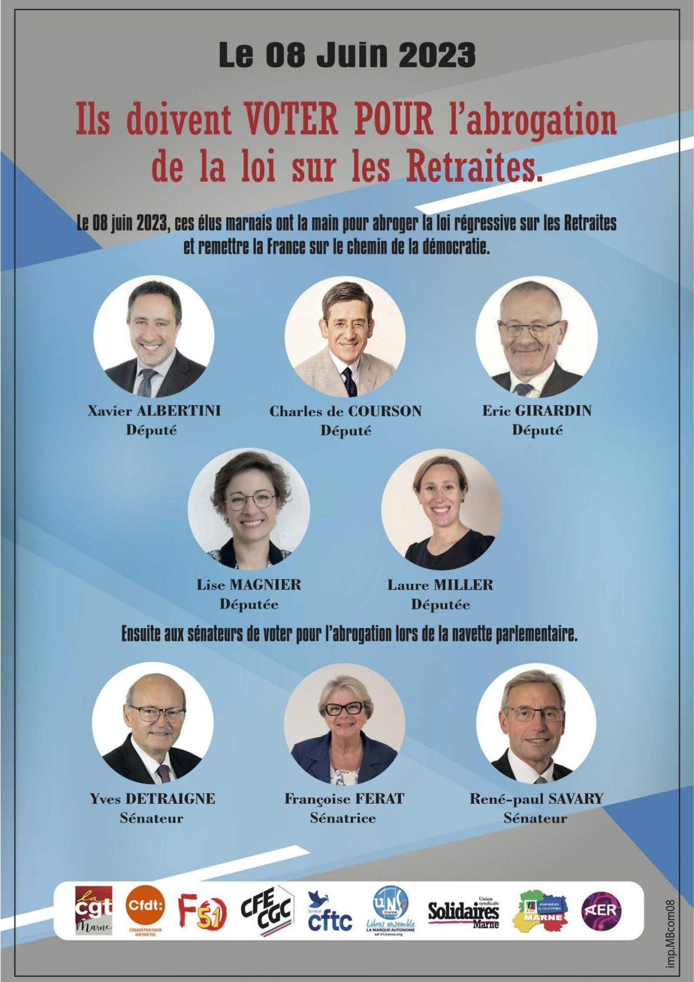 8 juin deputes et senateurs