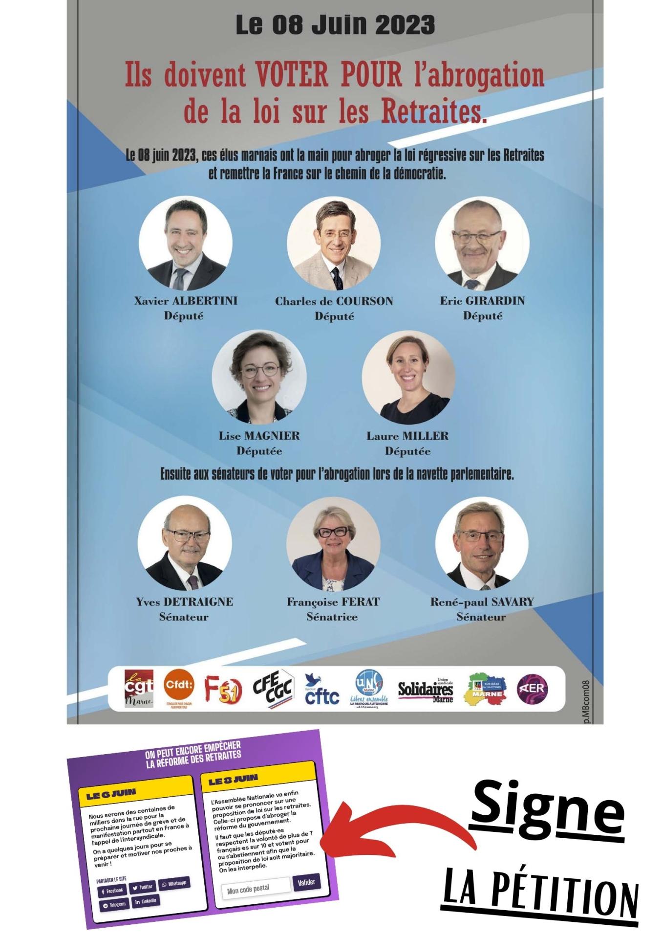 8 juin pe titionde pute s et se nateurs