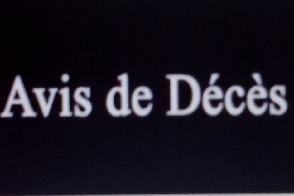 Avis de deces