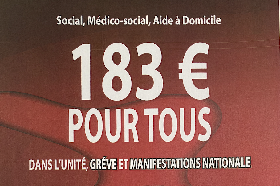 Les militants de FO51 étaient là pour revendiquer les 183 €