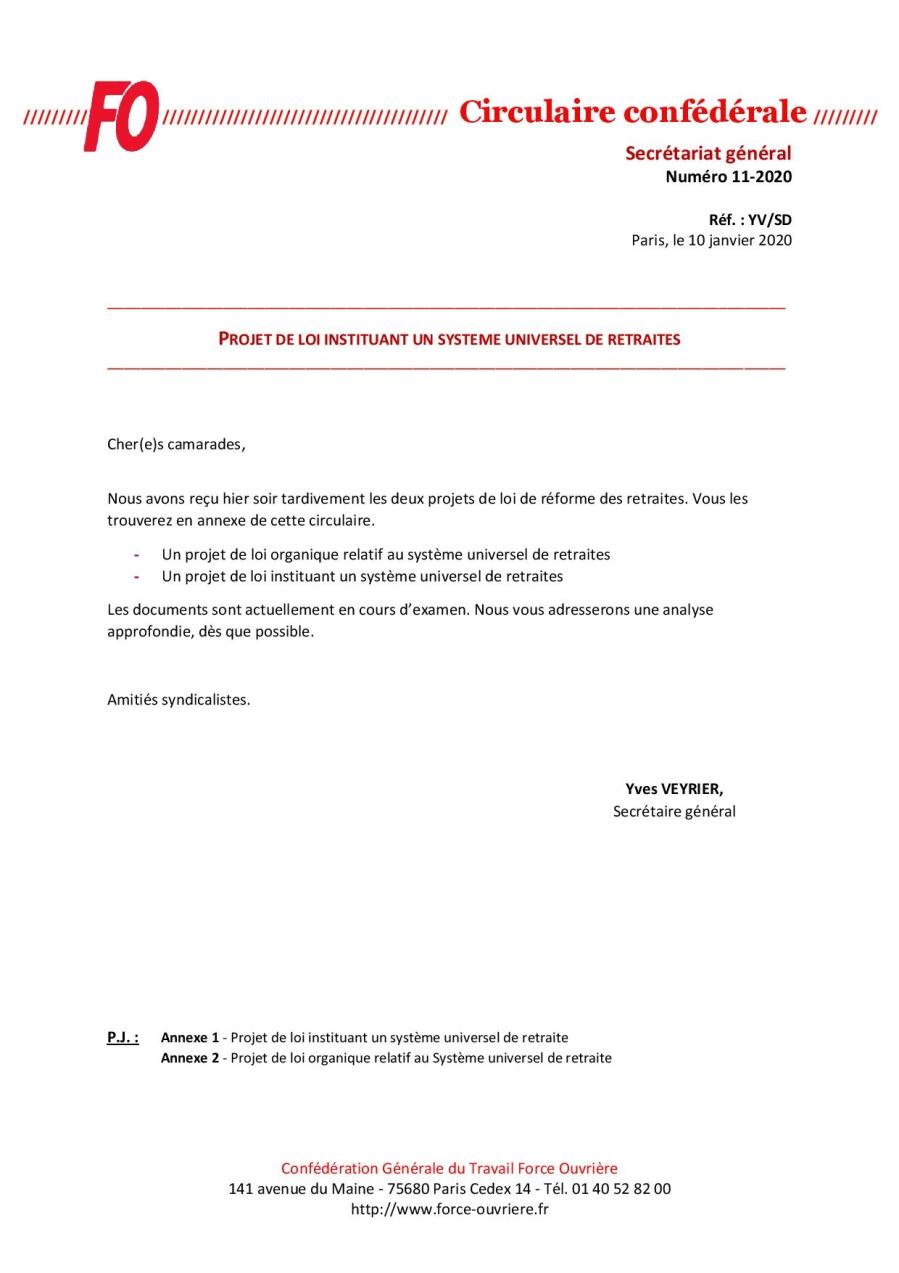 Circ 20n c2 b0 2011 2020 20 20projet 20de 20loi 20instituant 20un 20syst c3 a8me 20universel 20de 20retraites page 001