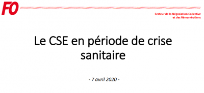 Le cse en periode de crise sanitaire fo 7 avril 2020 logo
