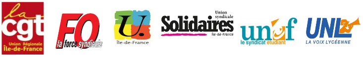 Les URIL CGT, FO, FSU, SOLIDAIRES, UNEF et UNL grève du 9-01