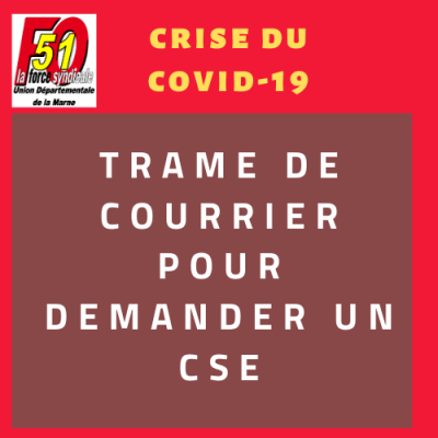 Trame de courrier pour demander un cse